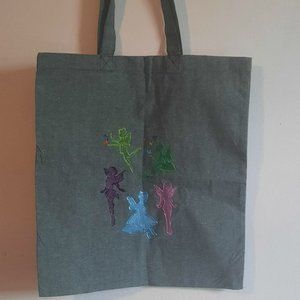 Handmade non-washable 3D painting cotton tote bag